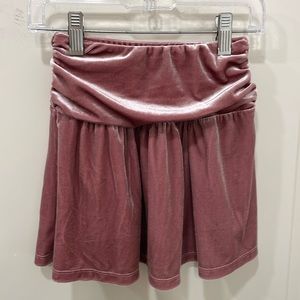 Zara velvet stretchy skirt dusty pink